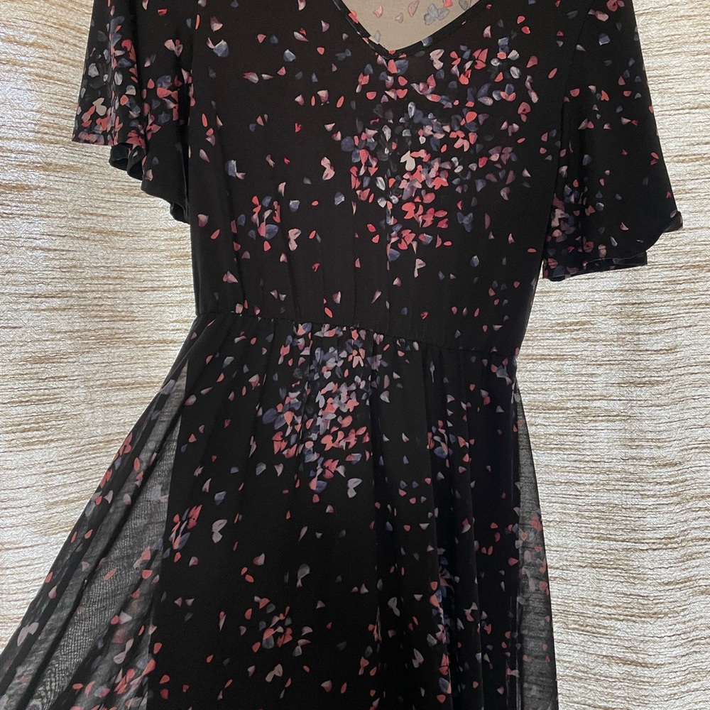 Elegant Black Floral Dress